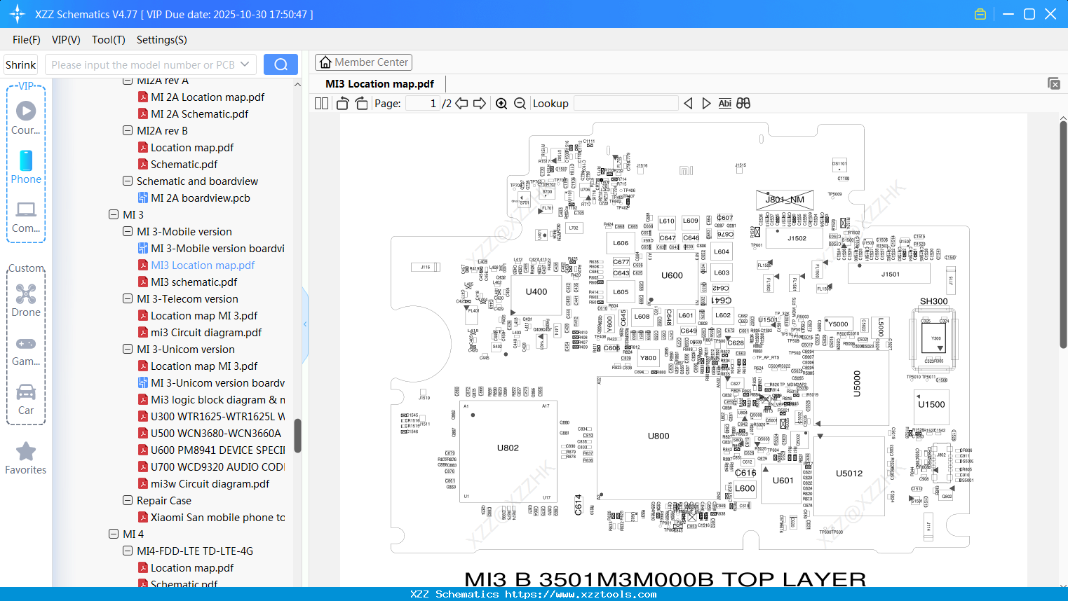 Xiaomi MI3 Location Map